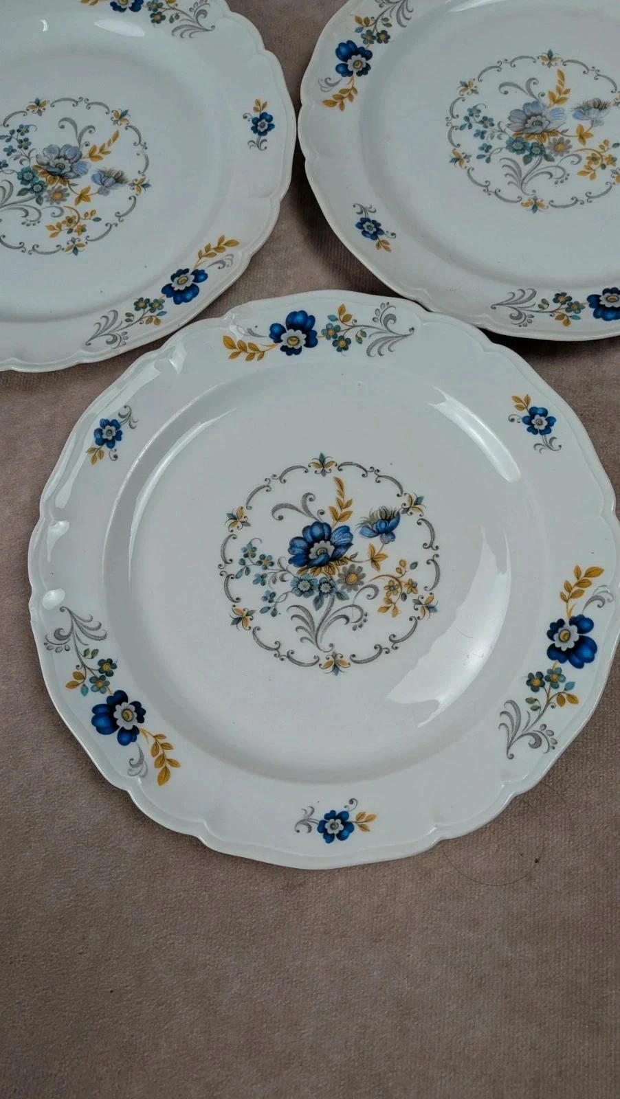 Conjunto de 5 pratos de sobremesa antigos Limoges U.l.i.m – photo 3